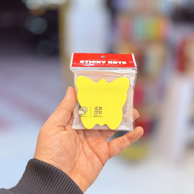 تصاویر استیکی نوت 3/3 اینچ رنگی کایزر100 برگ پروانه ای استیکی نوت 3/3 اینچ رنگی کایزر100 برگ پروانه ای