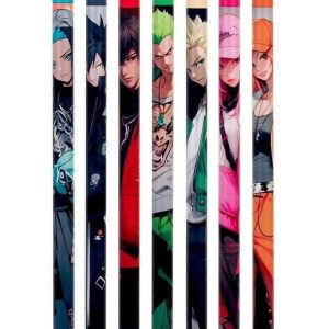 عکس مداد سیاه گرد ماین mine طرح انیمه ANIME بسته 6 عددی کد 830(جور) - شماره 5