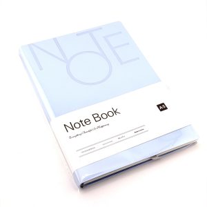عکس دفتر یادداشت پاستلی NOTE جلد نرم سایز 14 در 20 رنگ آبی - شماره 8