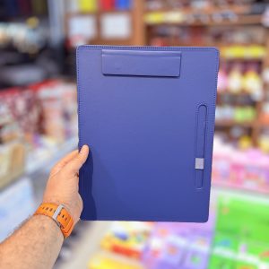 عکس تخته شاسی چرم مگنتی اورجینال همراه جای قلم دار رنگ سرمه ای - شماره 10