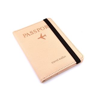 عکس جلد پاسپورت روی چرم travel wallet کد 31046 رنگ کرم - شماره 7