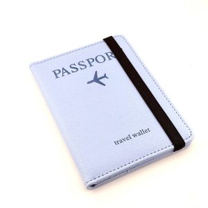 عکس جلد پاسپورت روی چرم travel wallet کد 31046 رنگ آبی - شماره 8