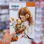 عکس دفتر آبرنگ سخن Sokhan سایز A4 طرح دختر عروسک به دست - شماره 7