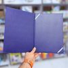 قاب چرم کتابی لوح تقدیر سایز A4 رنگ سرمه ای