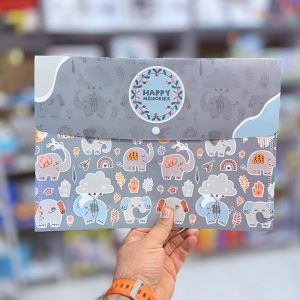 عکس پوشه دکمه دار فانتزی شمیز AT ضخیم طرح فیل - شماره 7