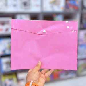 عکس پوشه دکمه دار ساده رنگ صورتی - شماره 6