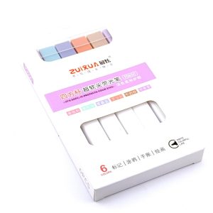 عکس هایلایتر 6 رنگ ژویکسا ZUIXUA تخت رنگ های نود کد 0650 - شماره 7