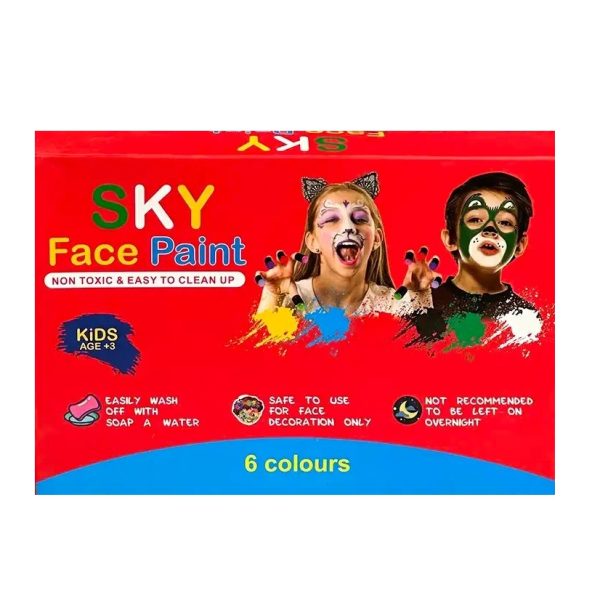 تصاویر پک 6 رنگ نقاشی صورت اسکای SKY کد 20004 پک 6 رنگ نقاشی صورت اسکای SKY کد 20004