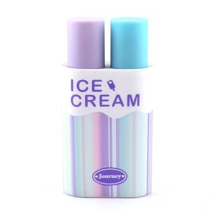 عکس هایلایتر دوقلو پاستلی فانتزی ICE CREAM مدل بستنی رنگ سبز بنفش کد 2271 - شماره 4
