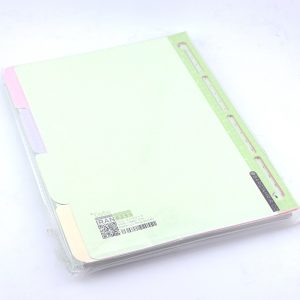 عکس یدک کلاسور 20 سوراخ برگ تحریر 100 برگ رنگ سبز کد 9252 - شماره 6