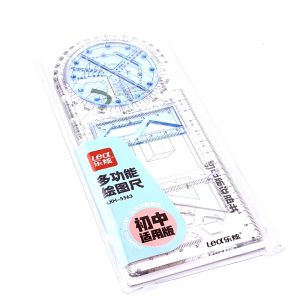 عکس خط کش اشکال هندسی لئوکس LEOX رنگ آبی کد 5363 - شماره 3