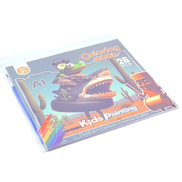 تصاویر کتاب رنگ آمیزی 26 صفحه ای با آبرنگ KIDS کد 52217 کتاب رنگ آمیزی 26 صفحه ای با آبرنگ KIDS کد 52217