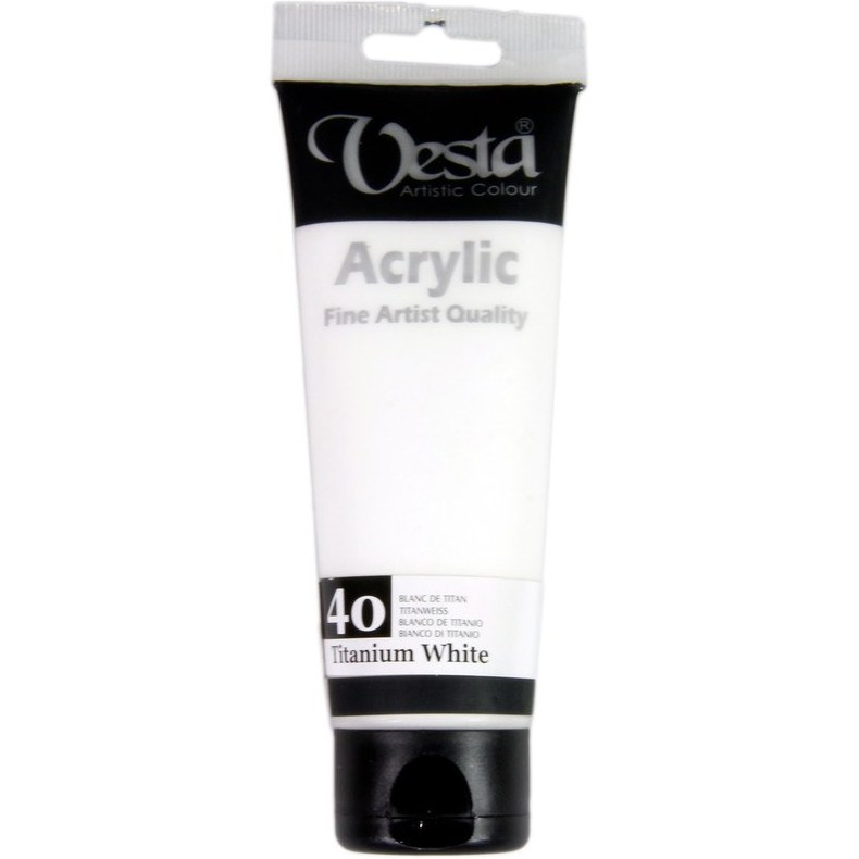 تصاویر رنگ اکریلیک وستا VESTA رنگ Titanium White شماره 40 رنگ اکریلیک وستا VESTA رنگ Titanium White شماره 40