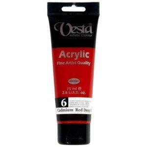 عکس رنگ اکریلیک وستا VESTA رنگ Cadmium Red Deep Hue شماره 6 - شماره 9