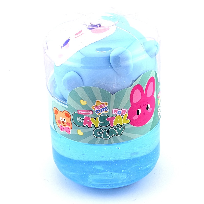 تصاویر فیجت و اسلایم دوتایی کریستال کلی Crystal Clay طرح خرگوش آبی کد 7877 فیجت و اسلایم دوتایی کریستال کلی Crystal Clay طرح خرگوش آبی کد 7877