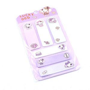 عکس استیکی نوت فانتزی 6 طرحی طرح LUCKY DOG رنگ بنفش - شماره 11