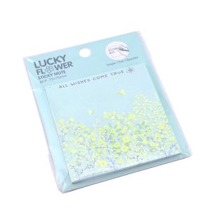 عکس استیکی نوت فانتزی لوکی فلاور LUCKY FLOWER سایز 7 در 7 رنگ سبزآبی کد 231 - شماره 13