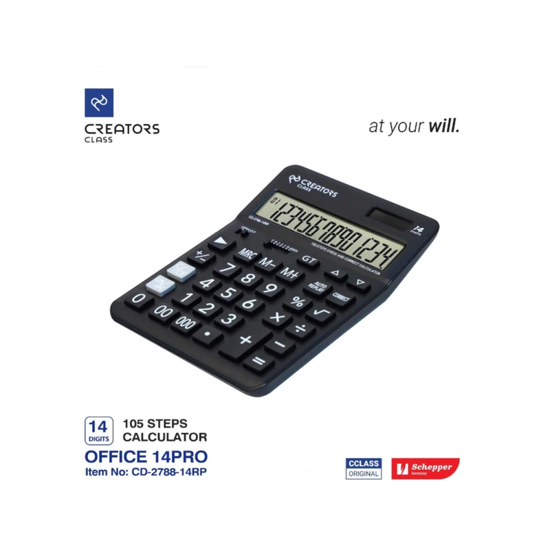 تصاویر ماشین حساب سی کلاس CCLASS سری OFFICE 14PRO کد CD-2788-14RP رنگ مشکی ماشین حساب سی کلاس CCLASS سری OFFICE 14PRO کد CD-2788-14RP رنگ مشکی