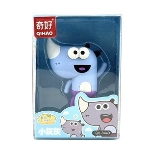 عکس پاک کن فانتزی کیاهو QIHAO طرح گرگدن بازیگوش جعبه طلقی کد 8840 - شماره 9