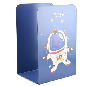عکس نگهدارنده کتاب فلزی (شلف) طرح ربات فضانورد رنگ سرمه ای Dream Space بسته 2 عددی - شماره 2