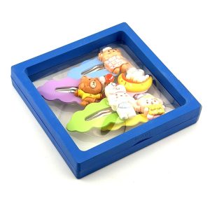 عکس گیره مو بسته 5 عددی رنگ آبی - شماره 2
