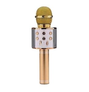 عکس میکروفون اسپیکر WS-858 رنگ طلایی - شماره 10