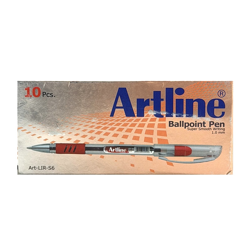 تصاویر خودکار 1.0 آرت لاین Artline رنگ قرمز کد S6 (بسته 10 عددی) خودکار 1.0 آرت لاین Artline رنگ قرمز کد S6 (بسته 10 عددی)