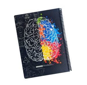 عکس دفتر 100 برگ جلد سخت دات نوت dotnote مدل Science طرح روانشناسی رنگ مشکی سایز 17 در 23 - شماره 6