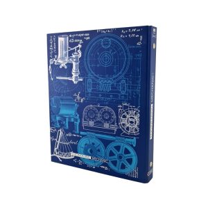 عکس دفتر 100 برگ کلاسوری موضوعی دات نوت dotnote مدل 4 بخشی طرح مکانیک رنگ آبی - شماره 2