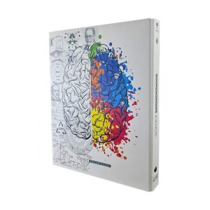 عکس دفتر 100 برگ کلاسوری موضوعی دات نوت dotnote مدل 4 بخشی طرح فیزیولوژی رنگ سفید - شماره 15