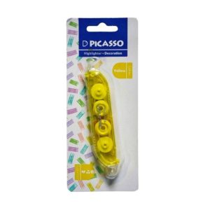 عکس هایلایتر و دکوریشین پیکاسو PICASSO مدل دو سر کد 2020 رنگ زرد - شماره 14