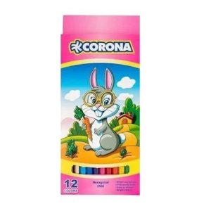 عکس مداد رنگی 12 رنگ کرونا CORONA رنگ صورتی طرح خرگوش کد 20006 - شماره 8