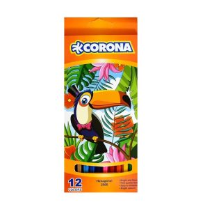 عکس مداد رنگی 12 رنگ کرونا CORONA رنگ نارنجی طرح توکا کد 20006 - شماره 9