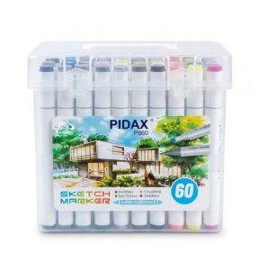 عکس ماژیک دوسر راندو پیداکس PIDAX بسته 60 رنگی - شماره 8