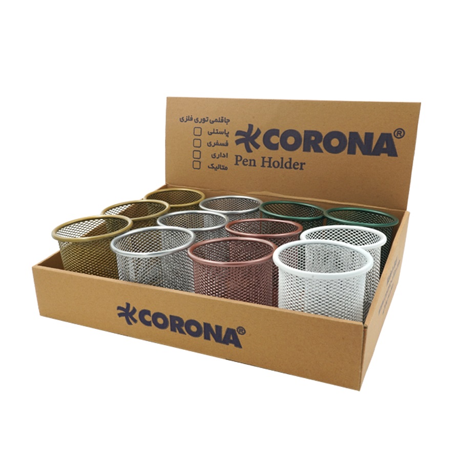 تصاویر جاقلمی فلزی توری کرونا CORONA رنگ زرد متالیک جاقلمی فلزی توری کرونا CORONA رنگ زرد متالیک
