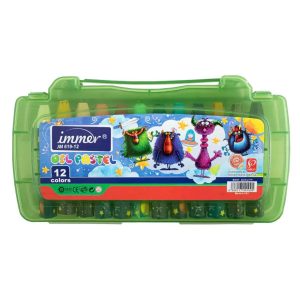عکس پاستل روغنی 12 رنگ ایمر IMMER طرح دماغ گنده ها رنگ سبز - شماره 12
