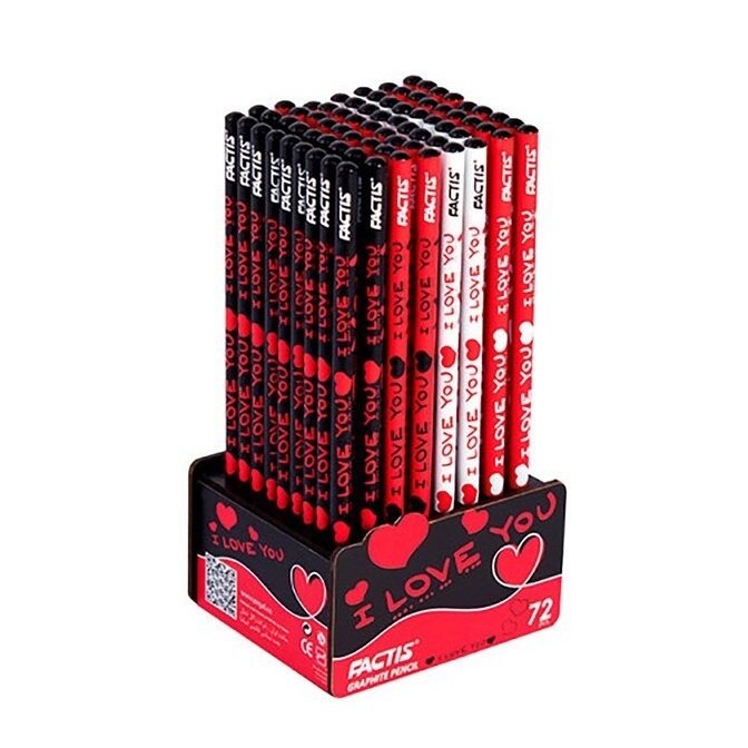تصاویر مداد مشکی فکتیس FACTIC مدل طرح نوشته LOVE YOU رنگ قرمز مشکی مداد مشکی فکتیس FACTIC مدل طرح نوشته LOVE YOU رنگ قرمز مشکی
