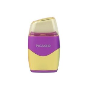عکس تراش و پاک کن بزرگ پیکاسو PICASSO مدل دو رنگ بنفش زرد کد 308324 - شماره 6