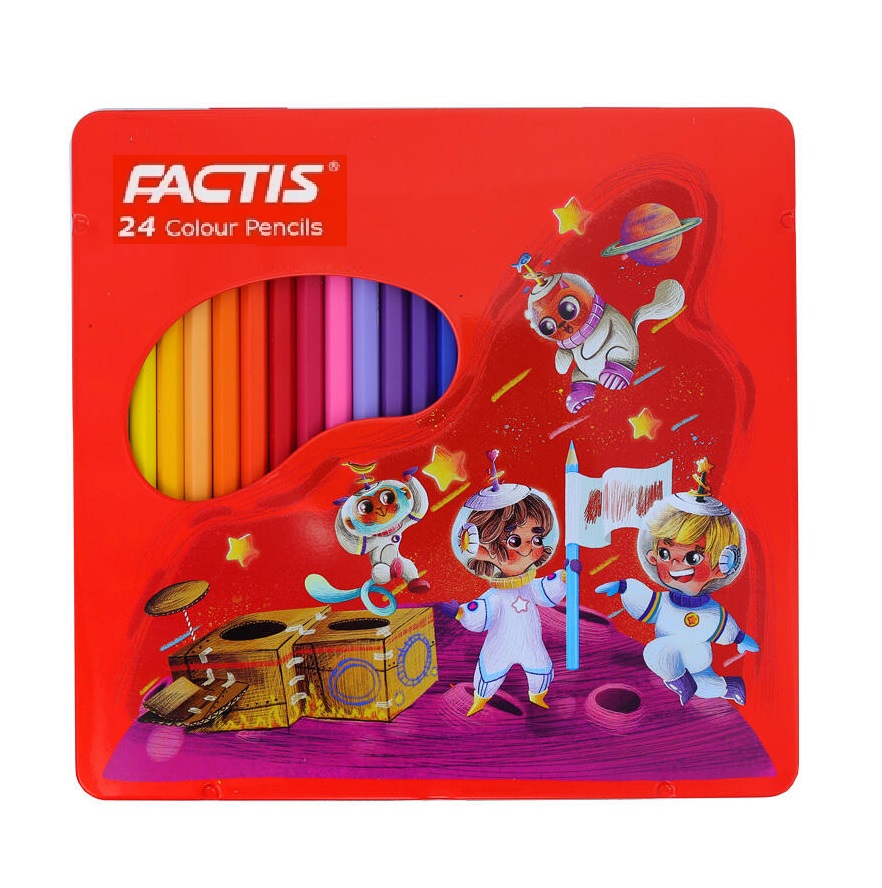 تصاویر مداد رنگی 24 رنگ فکتیس FACTIS فلزی طرح 03 کد 07112024 مداد رنگی 24 رنگ فکتیس FACTIS فلزی طرح 03 کد 07112024