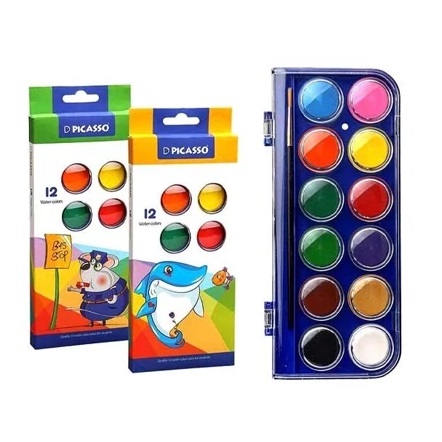 تصاویر آبرنگ 12 رنگ پیکاسو PICASSO طرح کارتونی کد 601049 آبرنگ 12 رنگ پیکاسو PICASSO طرح کارتونی کد 601049