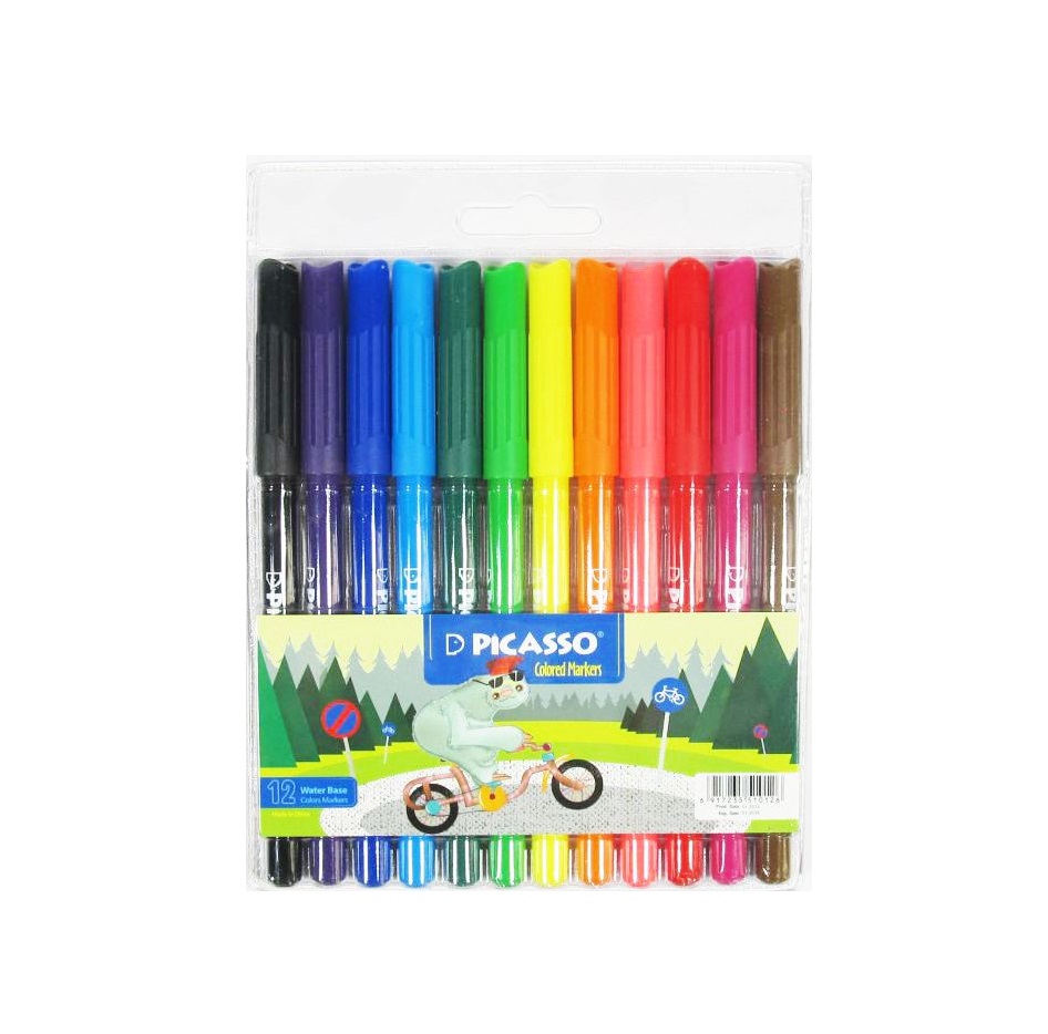 تصاویر ماژیک رنگ آمیزی 12 رنگ پیکاسو PICASSO کد 510126 ماژیک رنگ آمیزی 12 رنگ پیکاسو PICASSO کد 510126