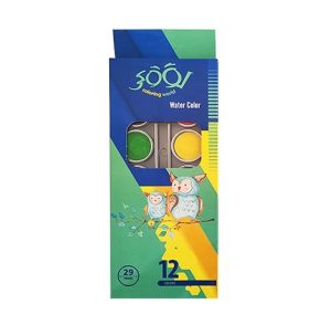 عکس آبرنگ 12 رنگ لوکی LOOKY طرح جغد رنگ سبز کد 800345 - شماره 9