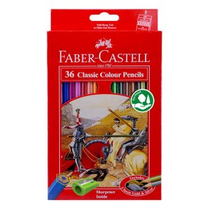 عکس مداد رنگی 36 رنگ فابرکاستل Faber castell سری کلاسیک همراه تراش جعبه مقوایی کد 115856 - شماره 11