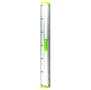 عکس خط کش آلومینیومی 30 سانت اسکول فنس Schoolfans همراه گیره قلم رنگ سبز کد 92695 - شماره 10