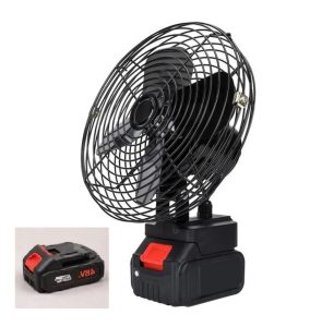 عکس پنکه رومیزی فلزی شارژی باطری لیتیومی 10 اینچی (همراه با باطری یدک) کد 48VF - شماره 14