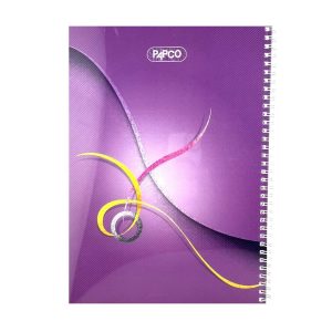 عکس دفتر 100 برگ پاپکو PAPCO مدل سیمی رحلی جلد طلقی کد 602 - شماره 2
