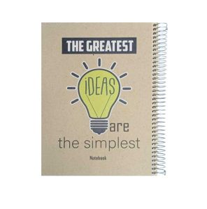 عکس دفتر 100 برگ خط دار پاپکو PAPCO مدل جلد سخت طرح کرافت IDEAS کد 6170 - شماره 6