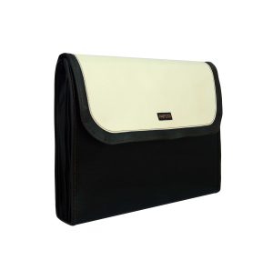 عکس کیف کنفرانس سمیناری چرم پاپکو PAPCO رنگ سفید مشکی کد KLD-05 - شماره 3