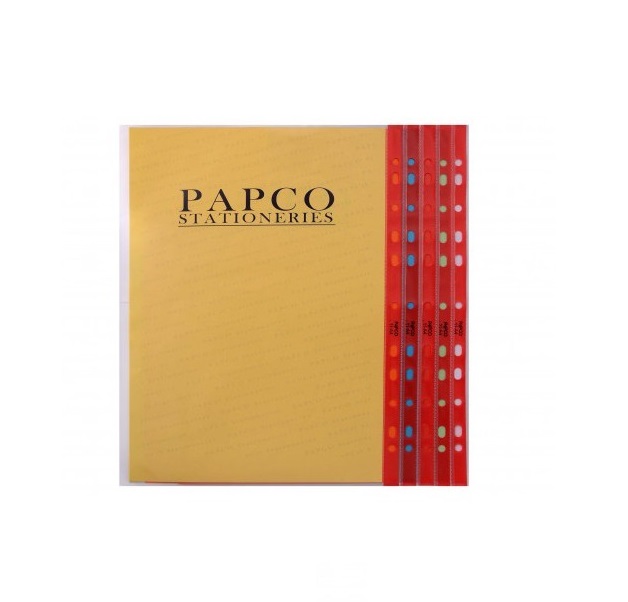 تصاویر کاور 50 میکرون پاپکو PAPCO سایز A4 بسته 100 عددی لبه قرمز کد کد 11-A4 کاور 50 میکرون پاپکو PAPCO سایز A4 بسته 100 عددی لبه قرمز کد کد 11-A4