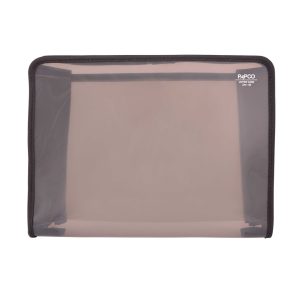 عکس کیف دستی سمیناری پاپکو PAPCO مدل زیپی شفاف رنگ دودی کد ZA4-02 - شماره 15
